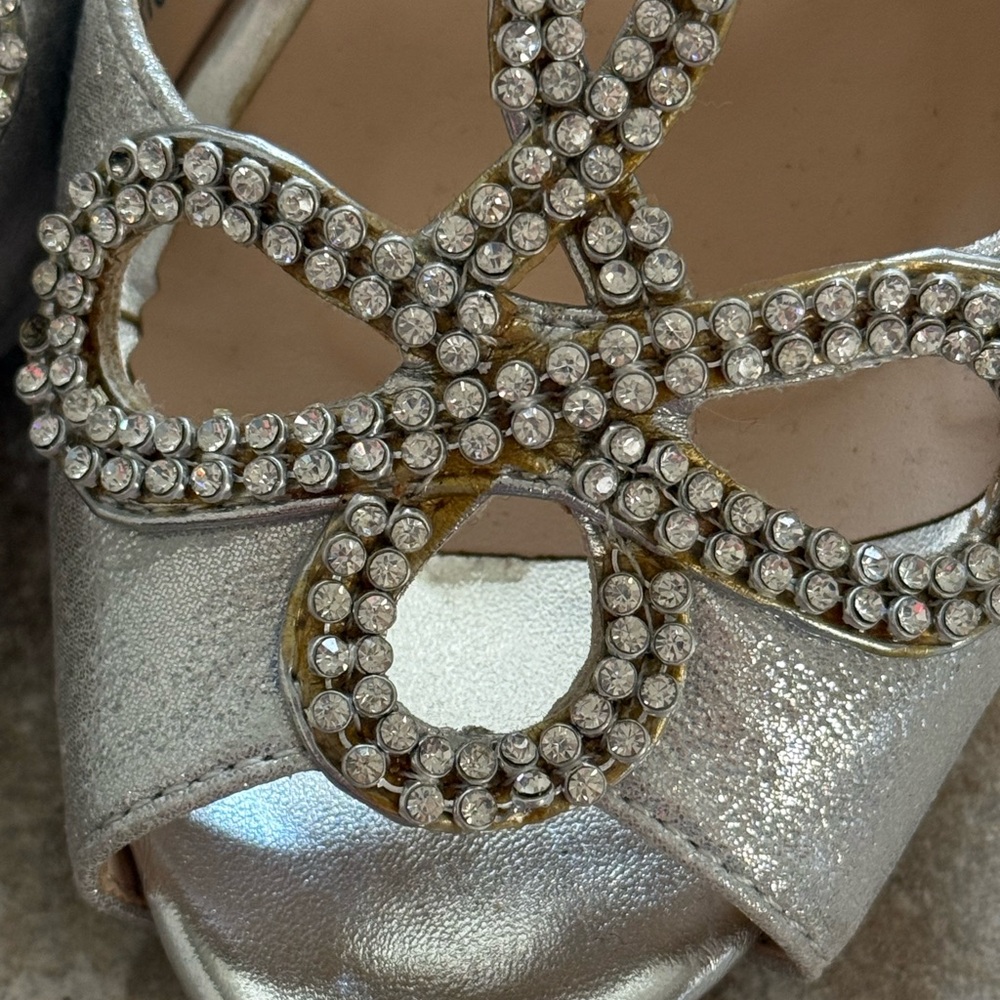 Bella Marie Silver Rhinestone Heels - Picture 6 of 13